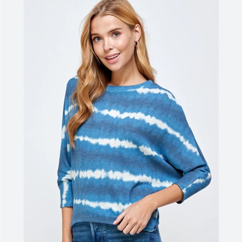 WESTMOON Blue Tie Dye Dolman